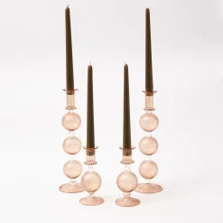 Mrs. Alice Candle Holders|Camille Chestnut Candle Holders (Pair)