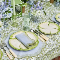 Mrs. Alice Starter Plates|Capri Lettuce Dinner & Starter Plate (Set Of 8)