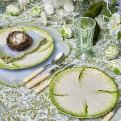 Mrs. Alice Starter Plates|Capri Lettuce Dinner & Starter Plate (Set Of 8)