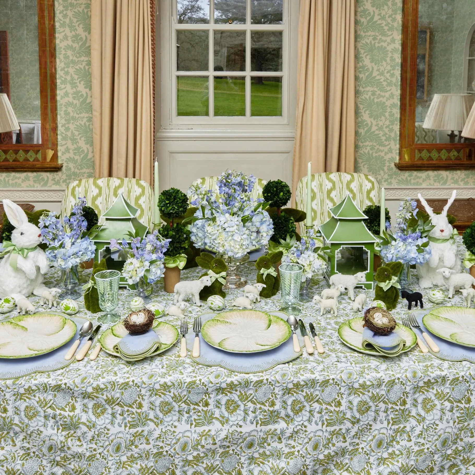 Mrs. Alice Lettuce Crockery|Capri Lettuce Dinner & Starter Plate (Set Of 8)