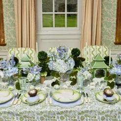 Mrs. Alice Lettuce Crockery|Capri Lettuce Dinner & Starter Plate (Set Of 8)