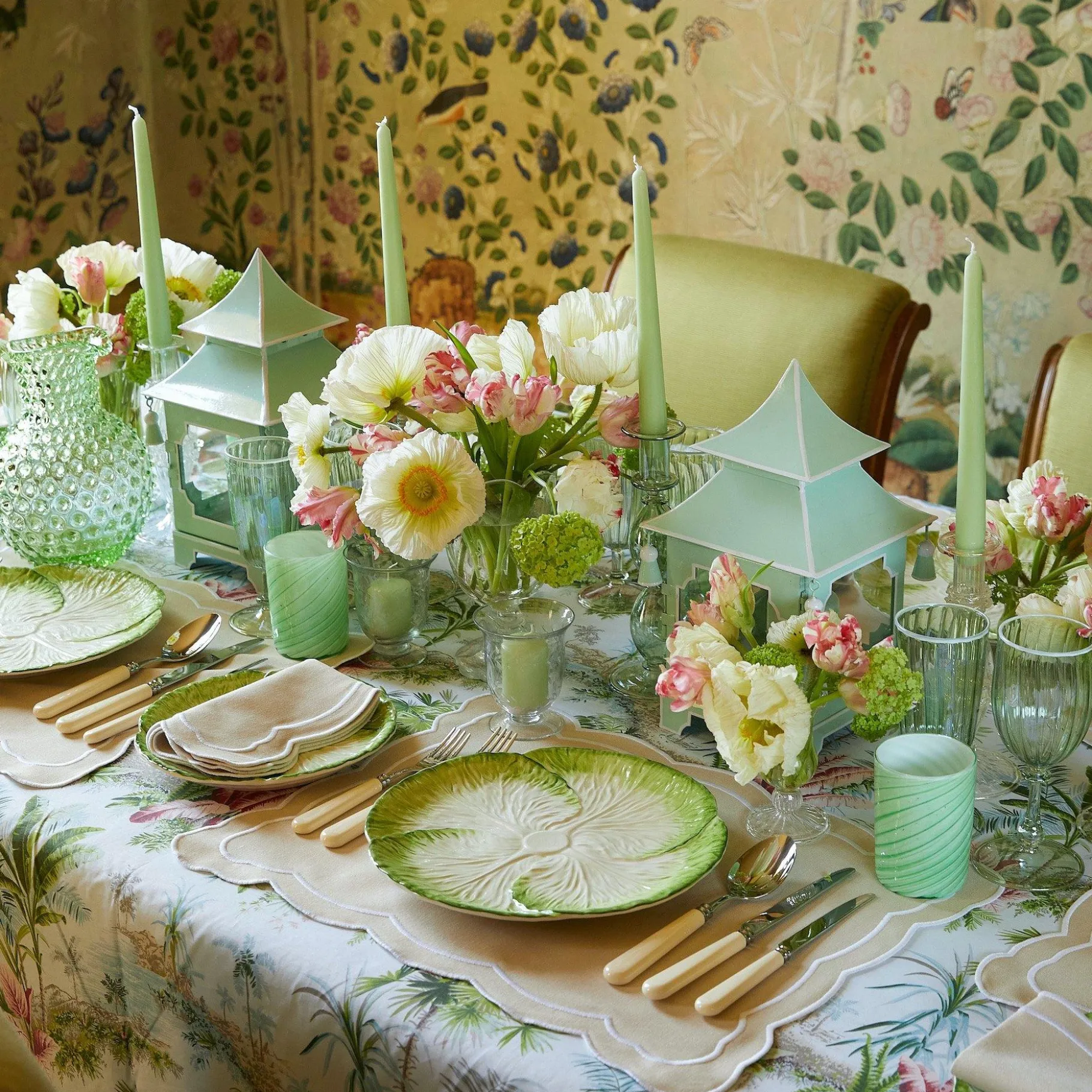 Mrs. Alice Lettuce Crockery|Capri Lettuce Dinner Plate