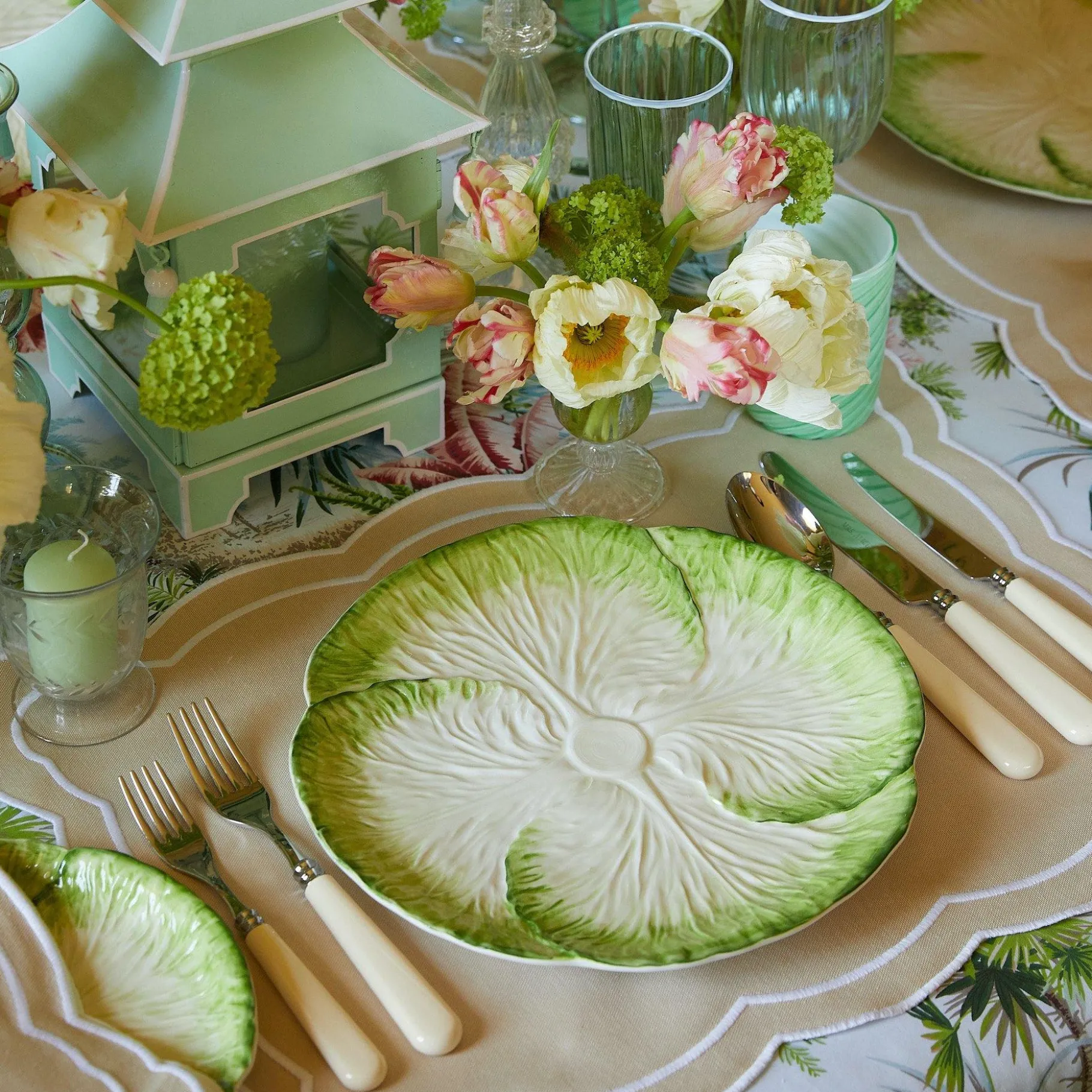 Mrs. Alice Lettuce Crockery|Capri Lettuce Dinner Plate