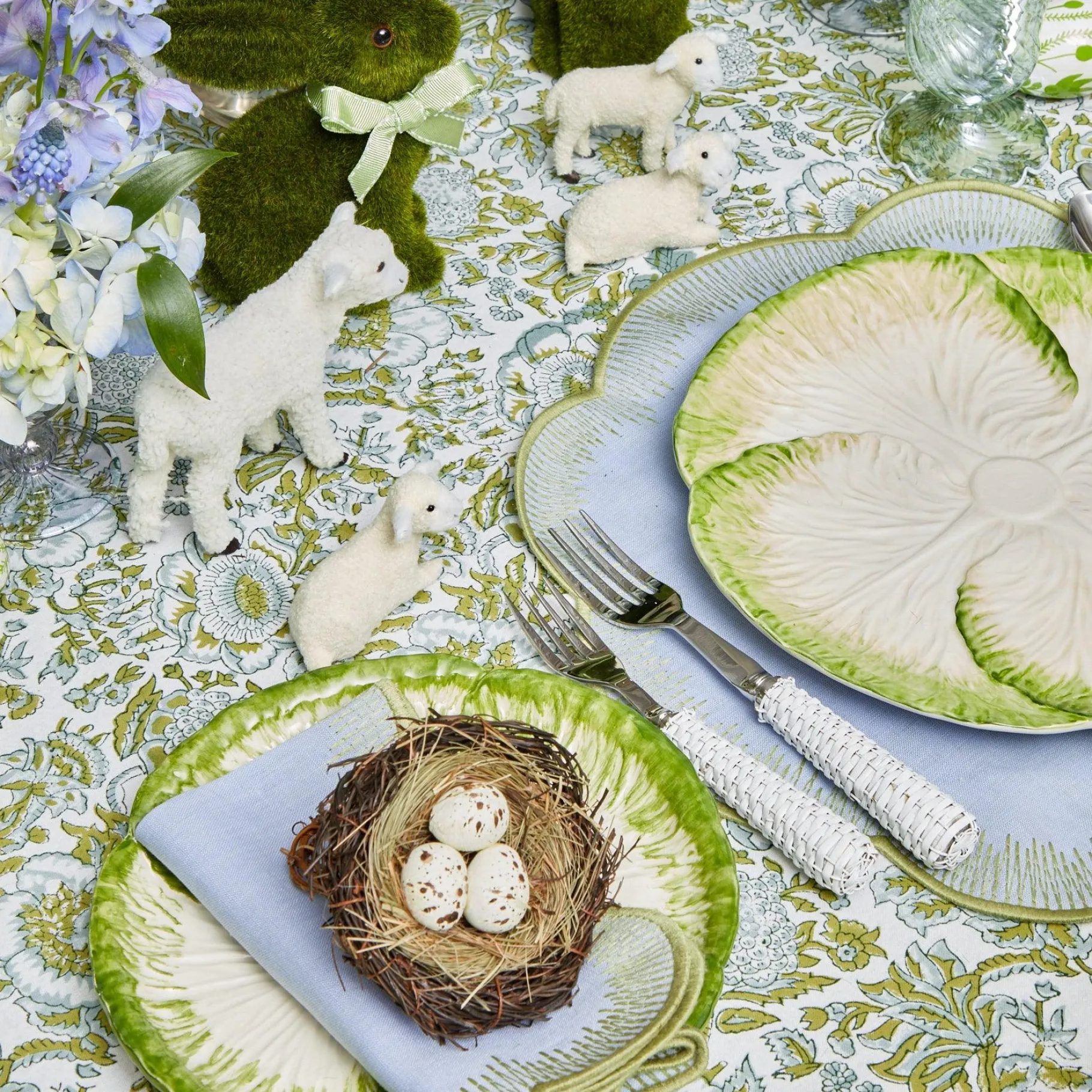 Mrs. Alice Lettuce Crockery|Capri Lettuce Dinner Plate