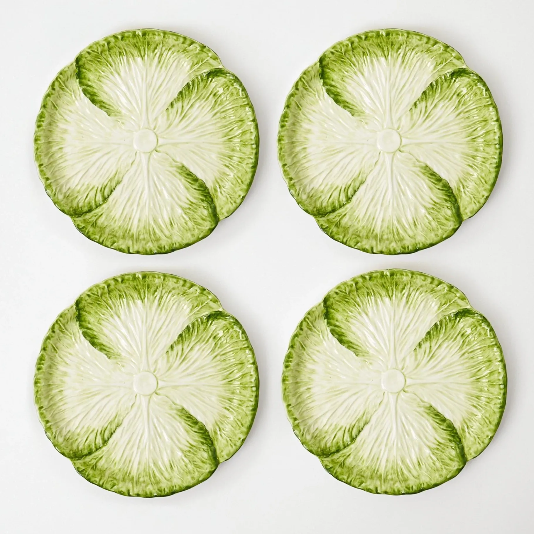 Mrs. Alice Lettuce Crockery|Capri Lettuce Starter Plate (Set Of 4)