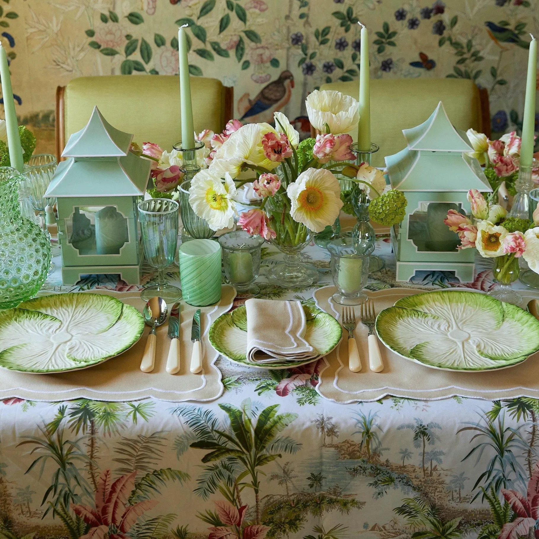 Mrs. Alice Lettuce Crockery|Capri Lettuce Starter Plate (Set Of 4)