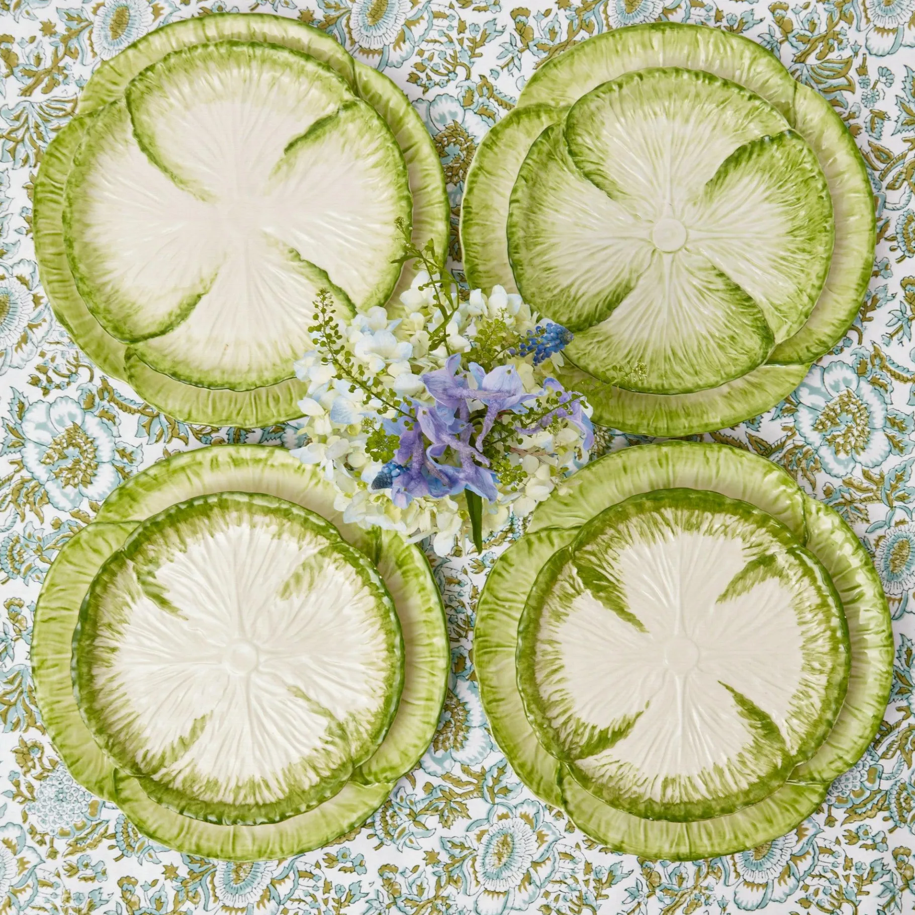 Mrs. Alice Lettuce Crockery|Capri Lettuce Starter Plate (Set Of 4)