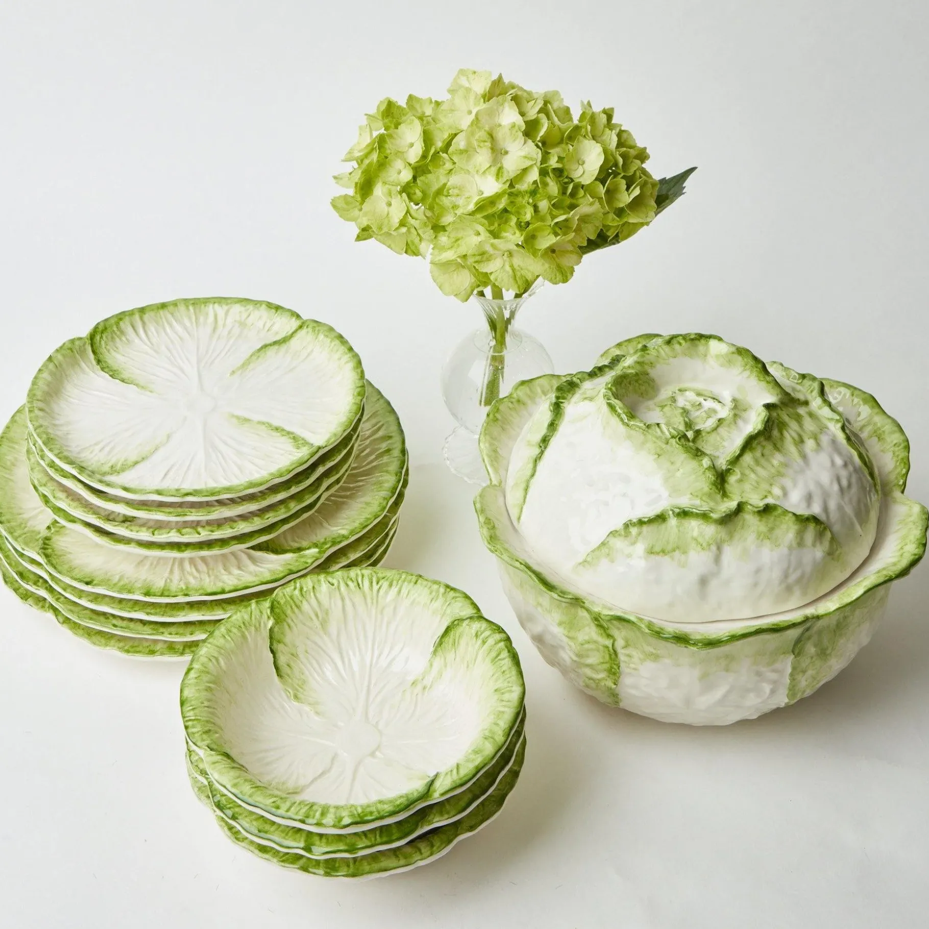 Mrs. Alice Lettuce Crockery|Capri Lettuce Starter Plate