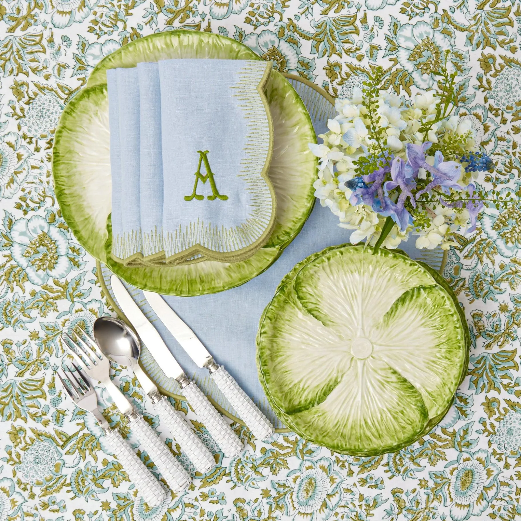 Mrs. Alice Lettuce Crockery|Capri Lettuce Starter Plate