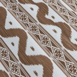 Mrs. Alice Serena Fresson Fabrics|Chestnut Brown Ikat Stripe Fabric