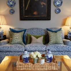 Mrs. Alice Serena Fresson Fabrics|Chestnut Brown Lotus Flower Fabric