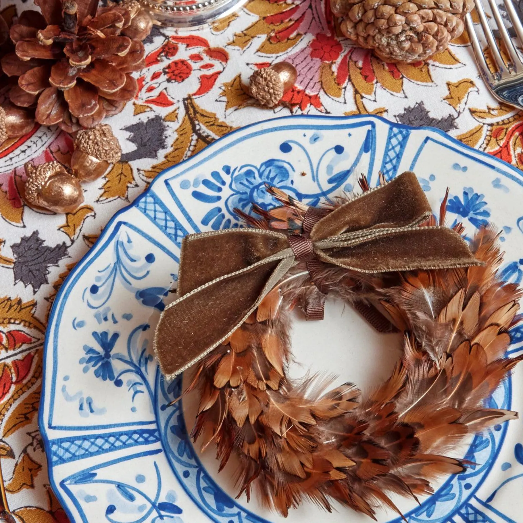 Mrs. Alice Napkin Rings, Bows & Wreaths|Chocolate Velvet Mini Bows (Set Of 4)