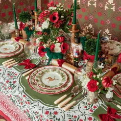 Mrs. Alice Tablecloths|Christmas Garland Tablecloth
