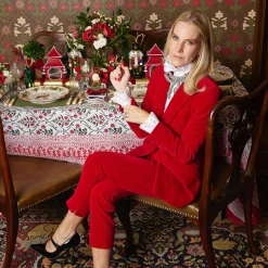 Mrs. Alice Tablecloths|Christmas Garland Tablecloth