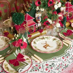 Mrs. Alice Tablecloths|Christmas Garland Tablecloth