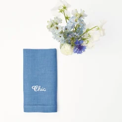 Mrs. Alice Napkins|Compliment Blue Linen Napkins (Set Of 8)
