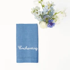 Mrs. Alice Napkins|Compliment Blue Linen Napkins (Set Of 8)