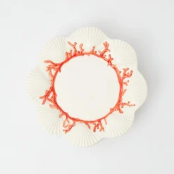 Mrs. Alice Dinner Plates|Coral Dinner Plates (Set Of 4)