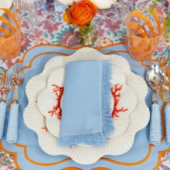 Mrs. Alice Dinner Plates|Coral Dinner Plates (Set Of 4)