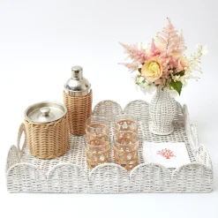 Mrs. Alice Napkins|Coral Linen Cocktail Napkins (Set Of 4)