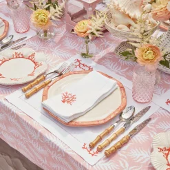 Mrs. Alice Napkins|Coral Linen Napkins (Set Of 4)