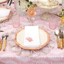 Mrs. Alice Napkins|Coral Linen Napkins (Set Of 4)