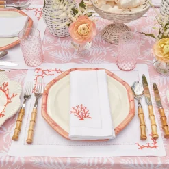 Mrs. Alice Placemats|Coral Linen Placemats (Set Of 4)