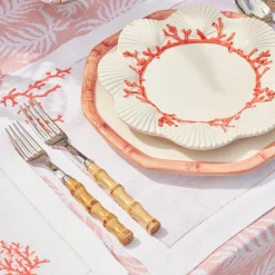 Mrs. Alice Placemats|Coral Linen Placemats (Set Of 4)