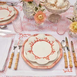 Mrs. Alice Placemats|Coral Linen Placemats (Set Of 4)