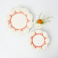 Mrs. Alice Starter Plates|Coral Starter Plates (Set Of 4)