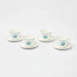 Mrs. Alice Teaware|Coronation Breakfast Cup & Saucer (Set Of 4)