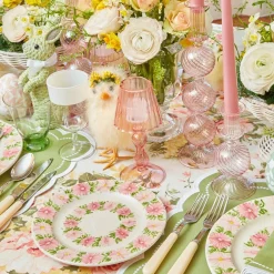 Mrs. Alice Dinner Plates|Dahlia Garland Dinner & Starter Plates (Set Of 8)