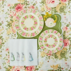 Mrs. Alice Dinner Plates|Dahlia Garland Dinner & Starter Plates (Set Of 8)