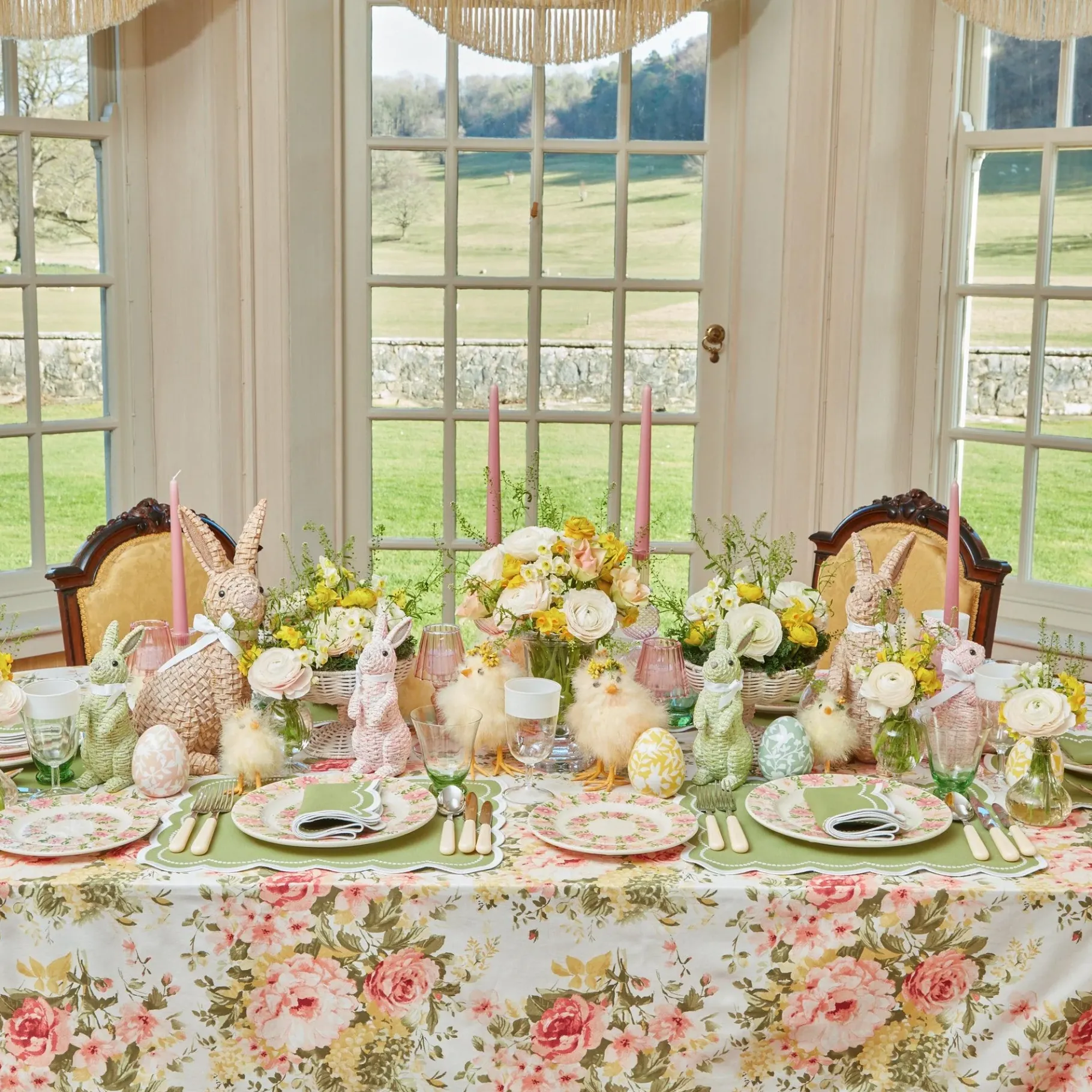 Mrs. Alice Dinner Plates|Dahlia Garland Dinner Plate (Set Of 4)