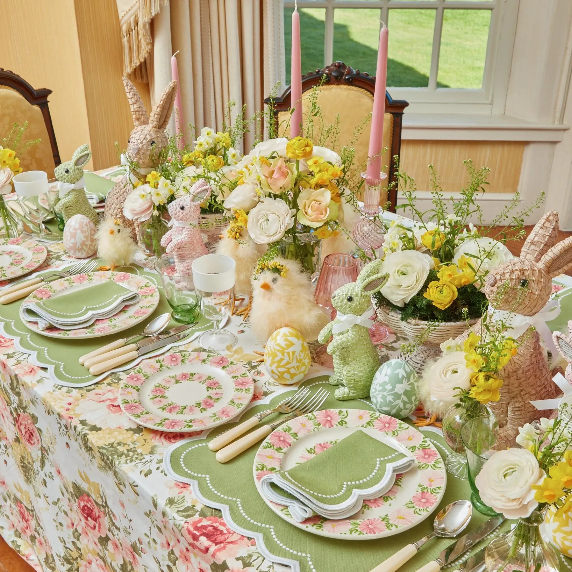 Mrs. Alice Dinner Plates|Dahlia Garland Dinner Plate (Set Of 4)