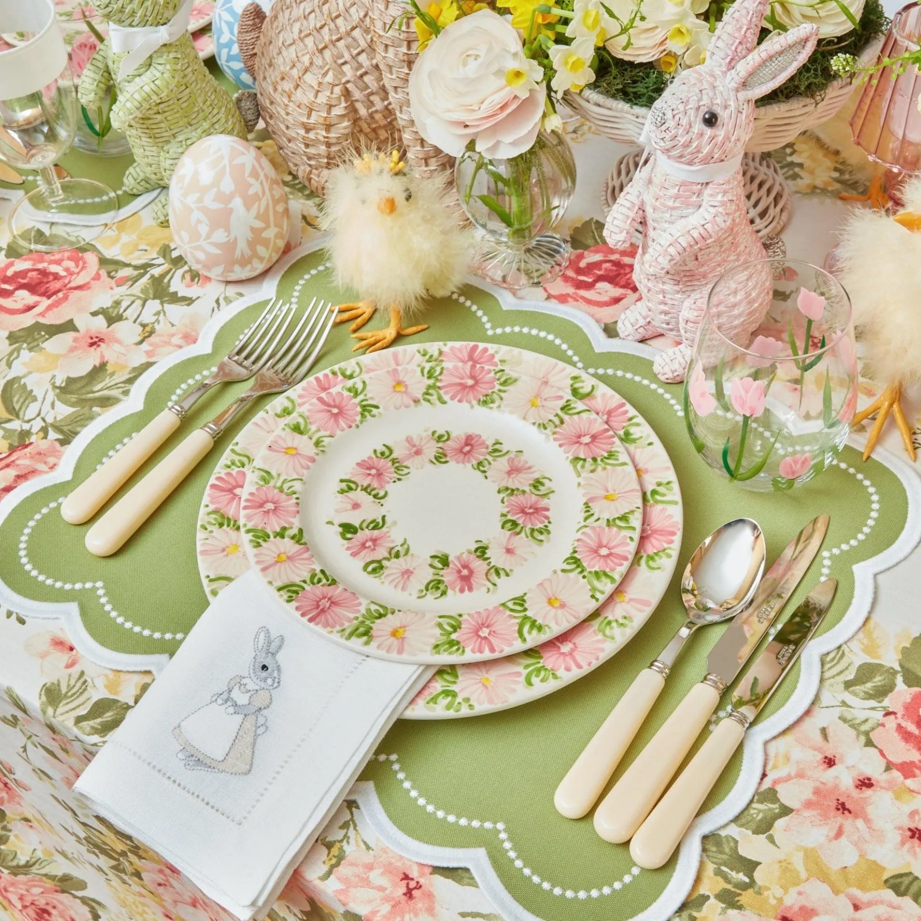 Mrs. Alice Crockery Sets|Dahlia Starter Plates (Set Of 4)