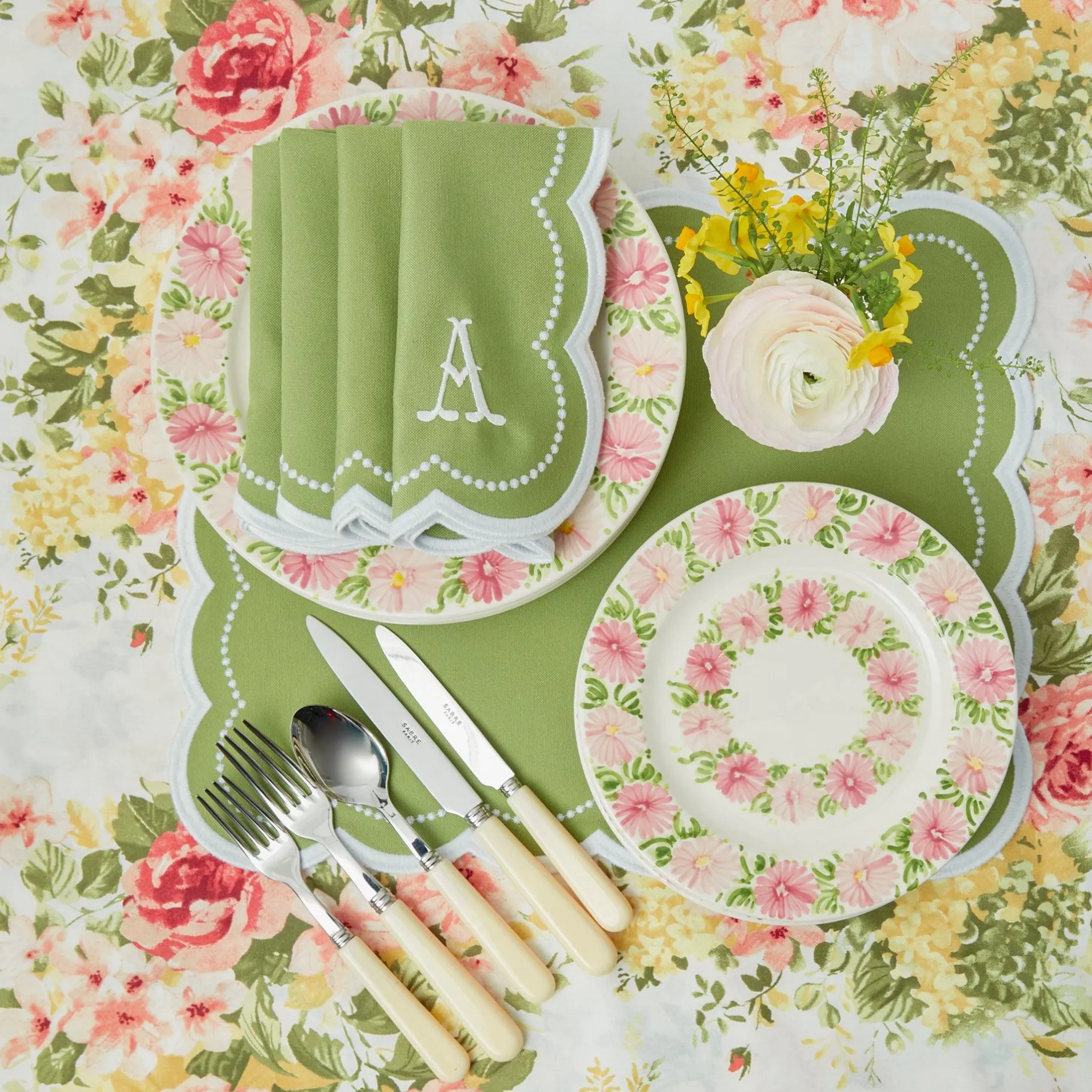 Mrs. Alice Crockery Sets|Dahlia Starter Plates (Set Of 4)