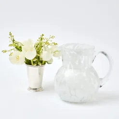 Mrs. Alice Glassware Sets|Dappled White Glasses & Jug Set