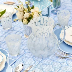 Mrs. Alice Jugs|Dappled White Glasses & Jug Set