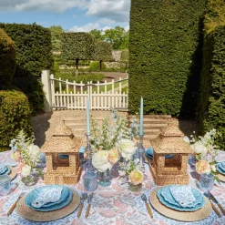 Mrs. Alice Placemats|Edie Blue Coral Placemats (Set Of 4)