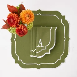 Mrs. Alice Napkins|Edie Moss Green Napkins (Set Of 4)