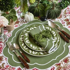 Mrs. Alice Napkins|Edie Moss Green Napkins (Set Of 4)