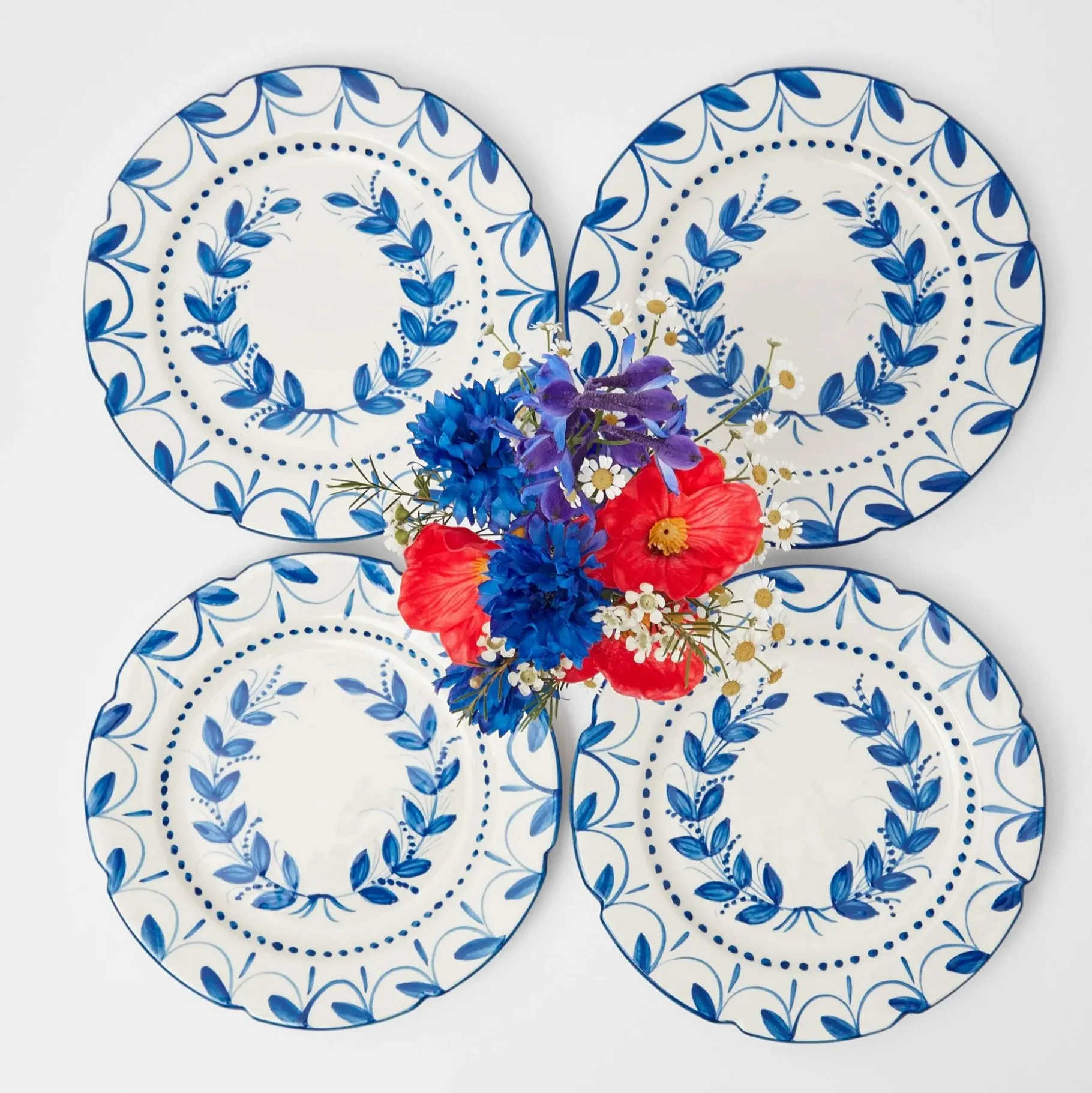 Mrs. Alice Crockery Sets|Elizabeth Garland Starter Plates (Set Of 4)