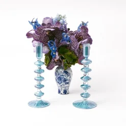 Mrs. Alice Candle Holders|Elodie Blue Candle Holders (Pair)
