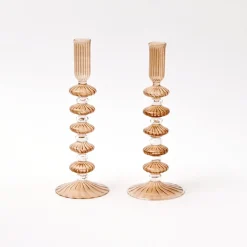 Mrs. Alice Candle Holders|Elodie Chestnut Candle Holder (Pair)