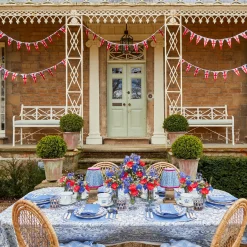 Mrs. Alice Table Linen Sets|Eloise Blue Placemats & Coronation Napkins (Set Of 4)