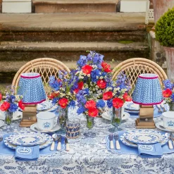 Mrs. Alice Table Linen Sets|Eloise Blue Placemats & Coronation Napkins (Set Of 4)