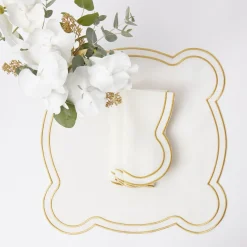 Mrs. Alice Napkins|Eloise Gold Napkins (Set Of 4)