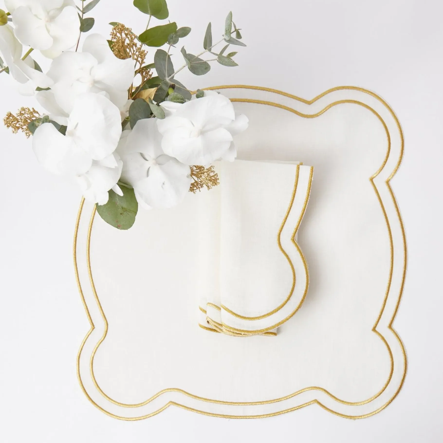 Mrs. Alice Napkins|Eloise Gold Napkins (Set Of 4)