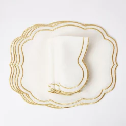 Mrs. Alice Napkins|Eloise Gold Napkins (Set Of 4)